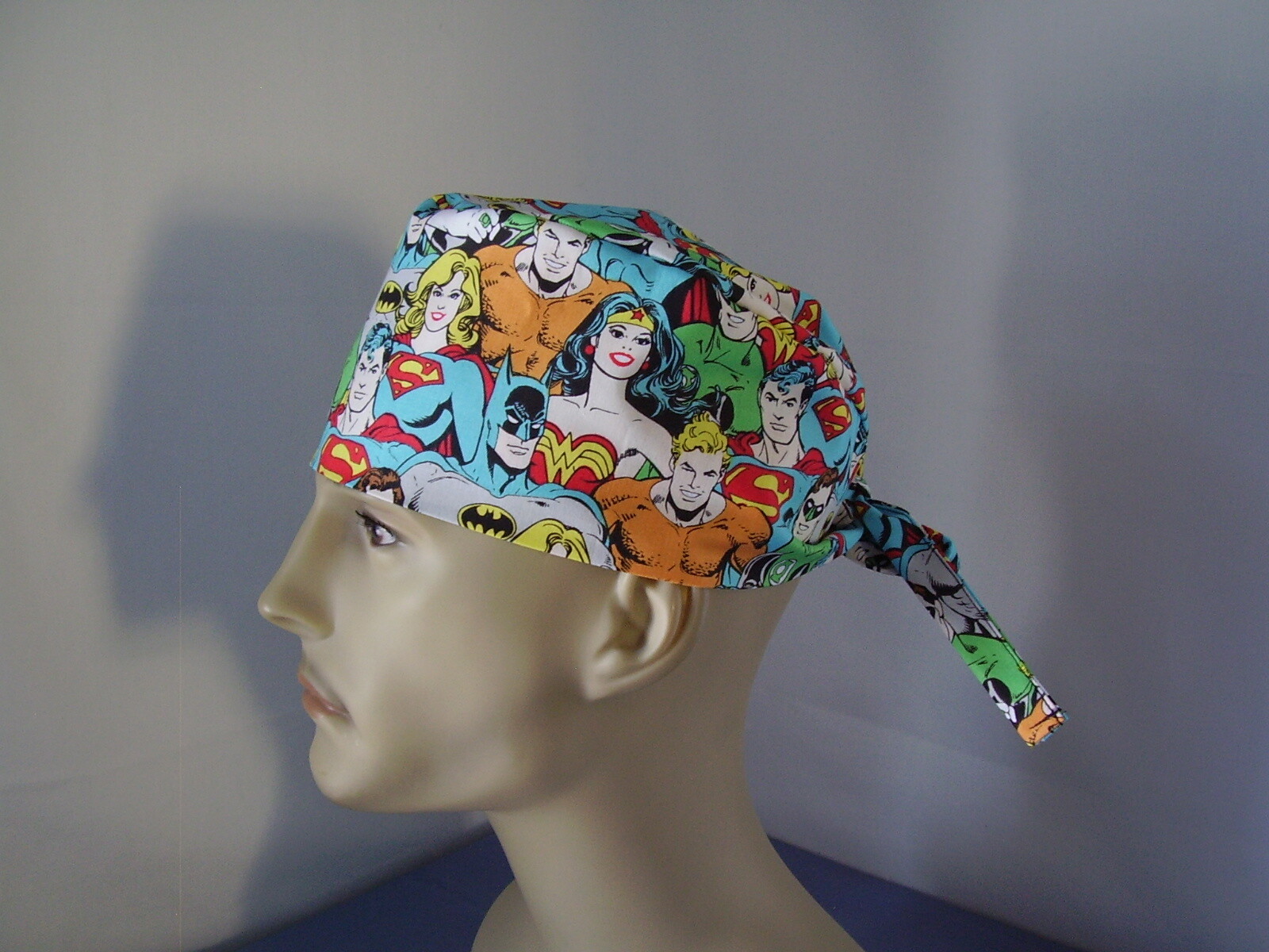 Scrub Hat Surgical Tieback Cap - Super Heroes -  DC Comics - One size