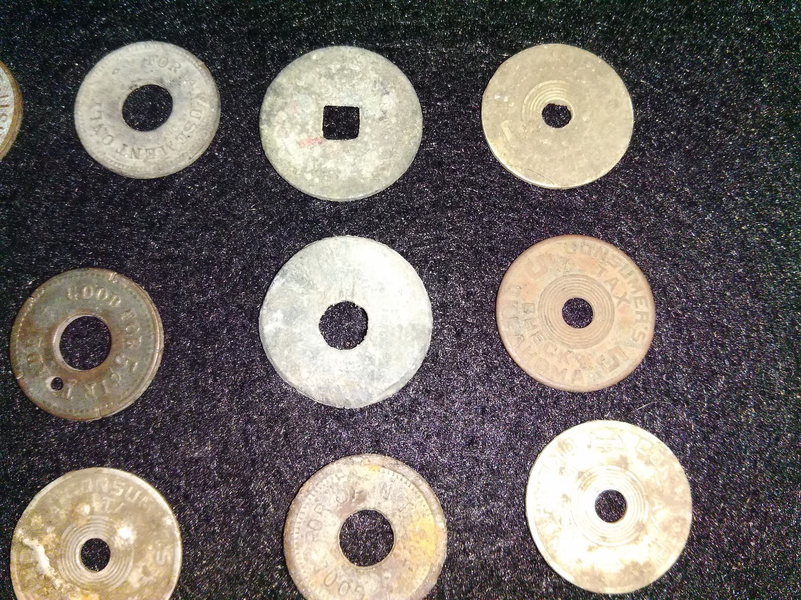 17 Antique Tokens - Sea Recovery Artifact Ship Wreckage