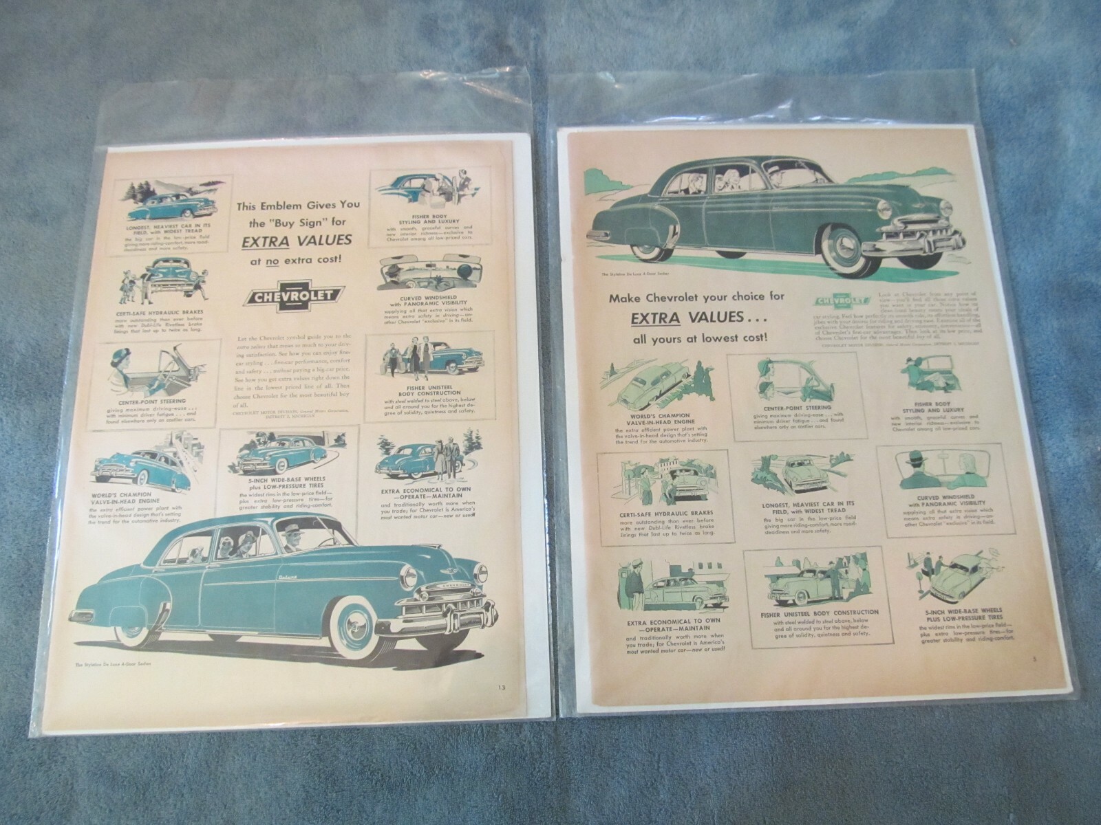 【中古】【値下げ】The Modern Poster TWO 1950's Chevrolet Magazine Ads - 14