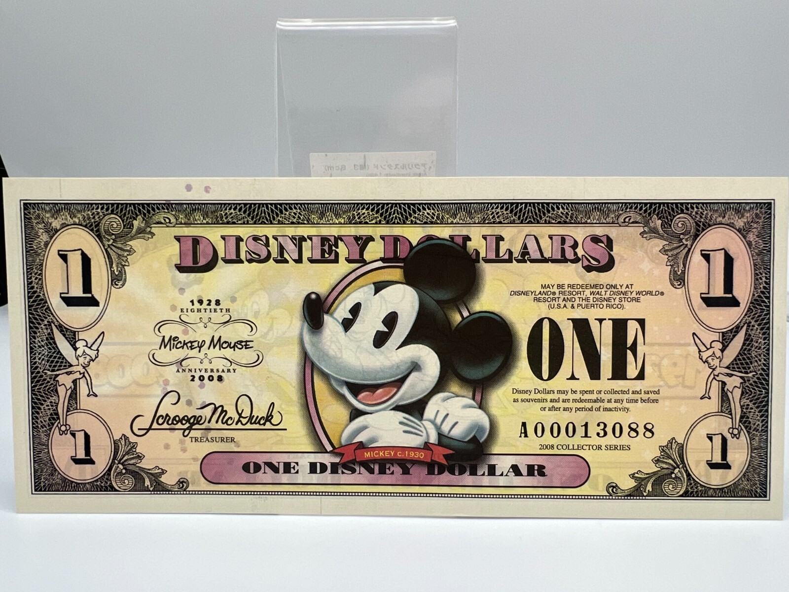 Disney Dollars セット 1ドル 5ドル 10ドル Mickey Disney Dollar $1 A00400480A 1990 Great Condition in