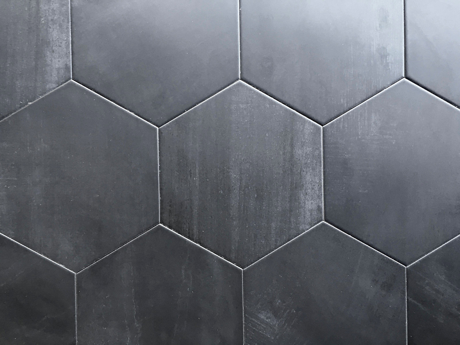 10.2 x11.4 Mama Mia Hexagon Graphite Porcelain Floor Tile