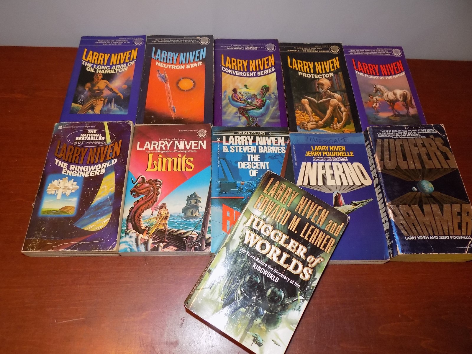 Lot of 11 Larry Niven books PB Science Fiction