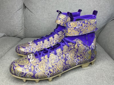 cam newton cleats purple and gold