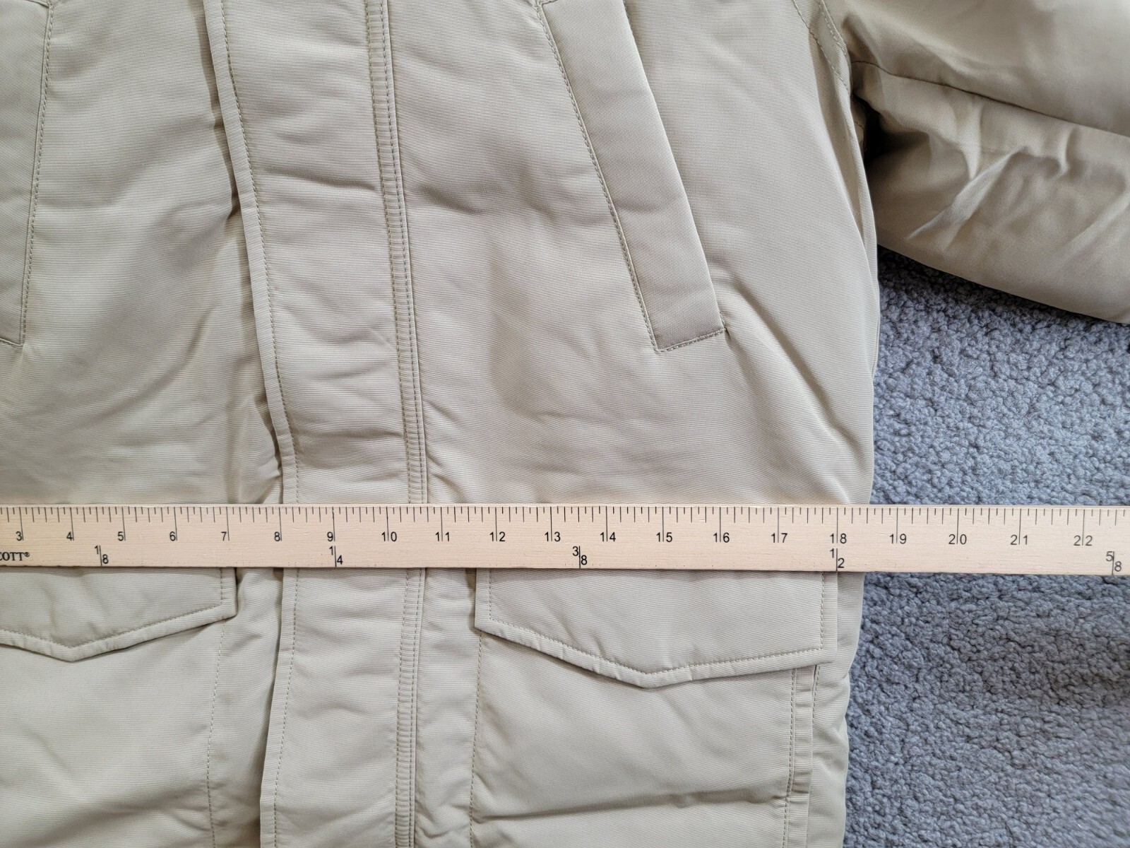 Polo Ralph Lauren Artificial-fur-Trim Down Parka Jacket Big Boys M (10-12) Khaki - Picture 7 of 18