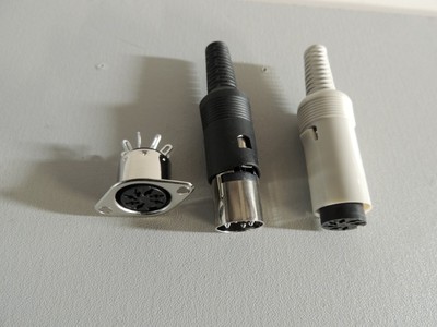 3 pks 1 each Philmore ETA10 Male EL10 Female and Panel Mt ES10 7 Pin DIN Connect