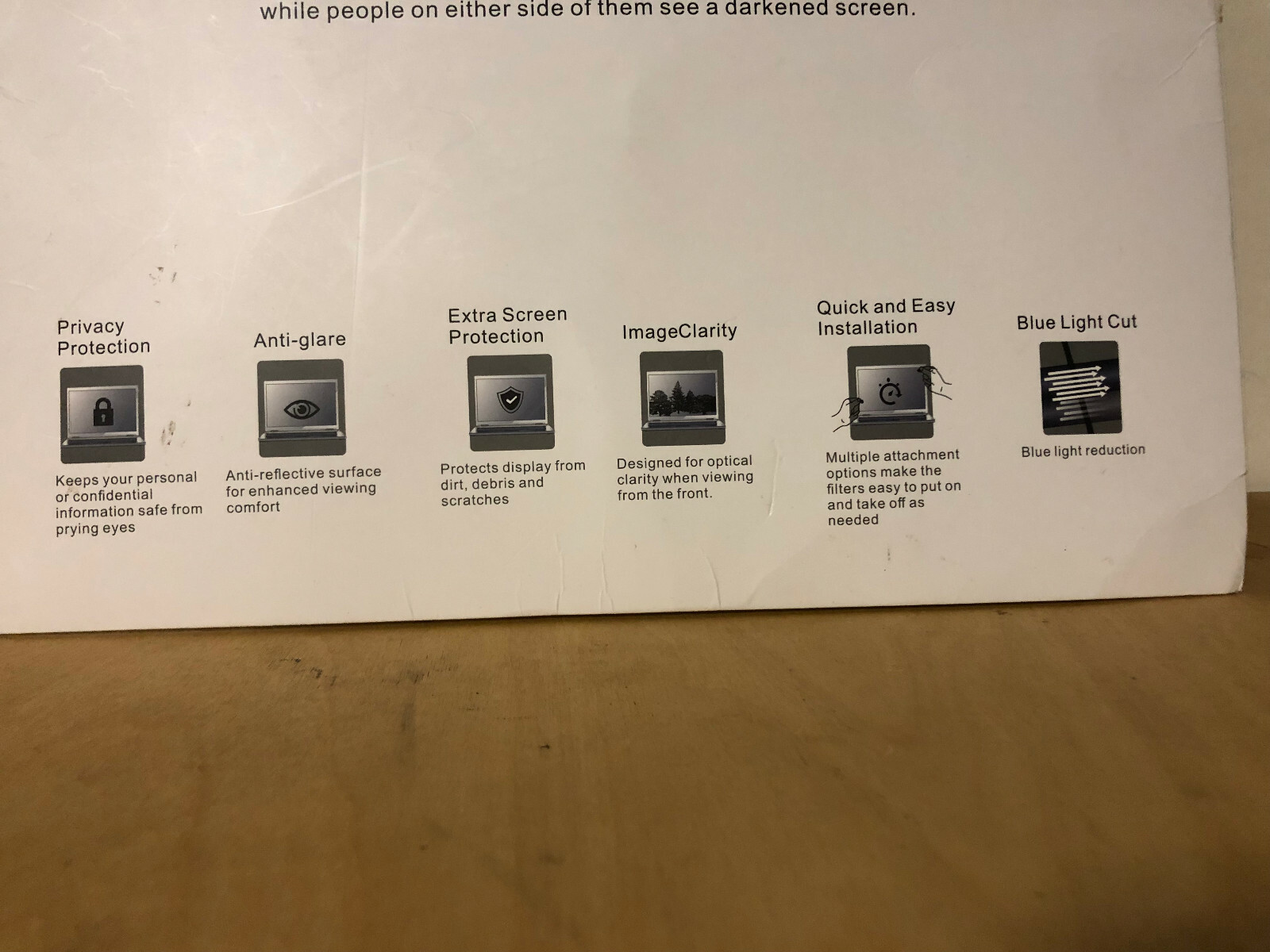 KAEMPFER Privacy Filter for Widescreen Monitor 23 inch (16:9) Screen Protector