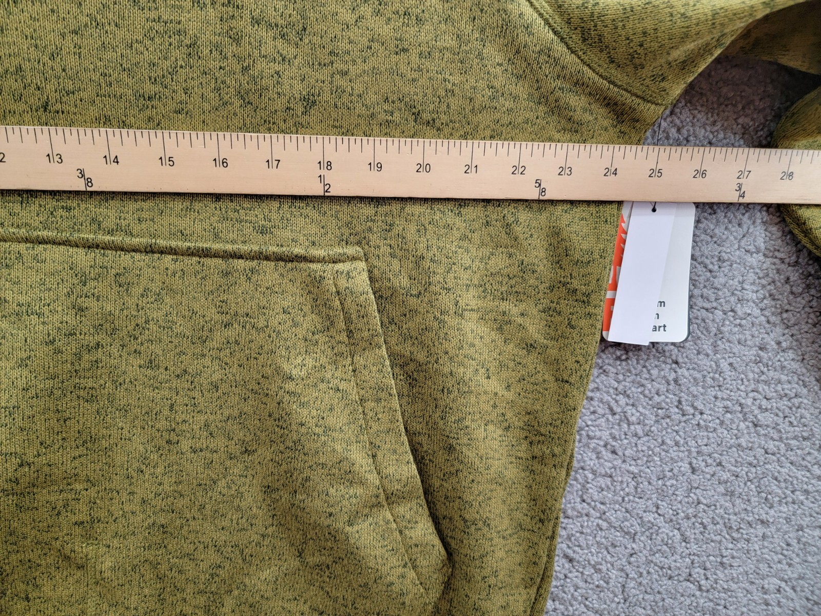 BASS OUTDOOR Regular-Fit Mixed-Media 1/4-Snap Hoodie Men's L Fir Green Heather - Picture 6 of 17
