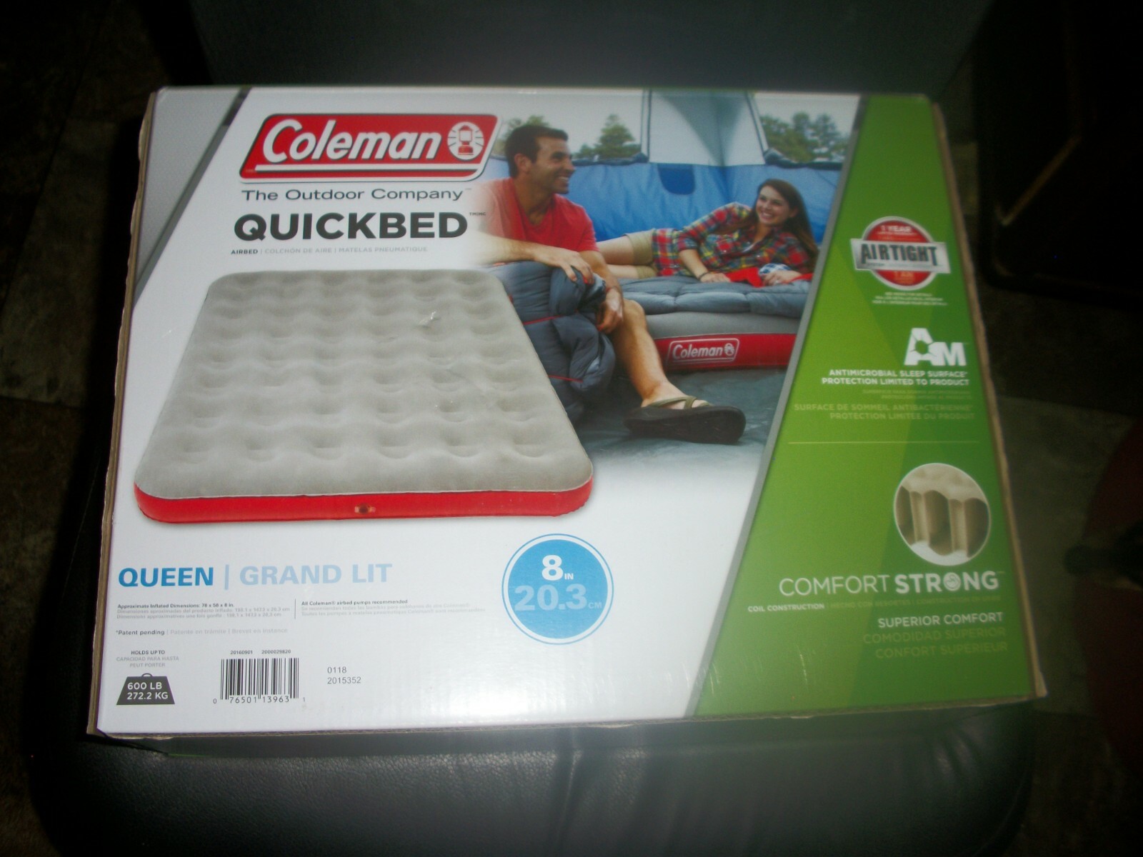 COLEMAN Quickbed Queen Air Bed Mattress (New Never Used)