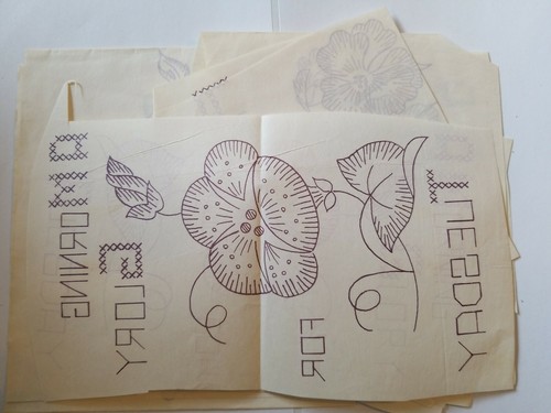 Sewing Transfer Pattern 215 VOGART Vtg Embroidery Painting Flower A Day Kitchen