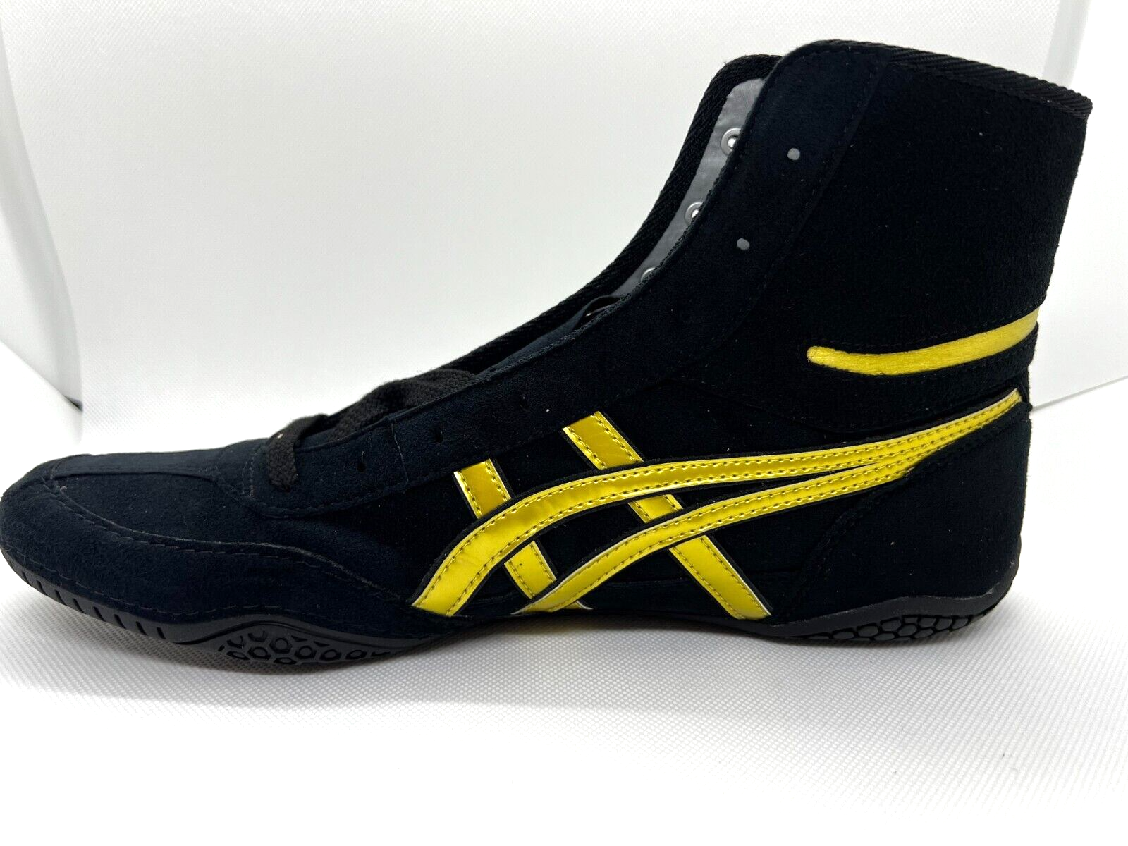 asics Boxing Wrestling Shoes Black Gold Line Black 1083A001