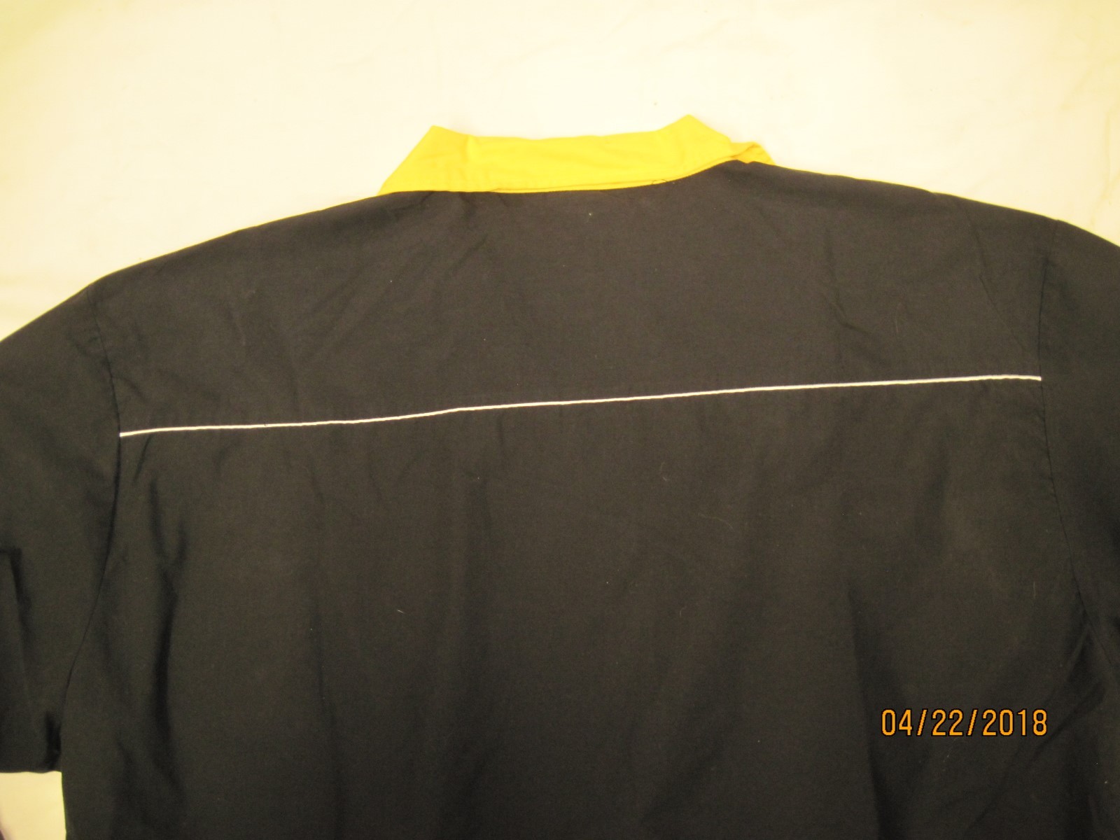 CRUISIN USA BOWLING SHIRT SIZE 4XL BLACK AND YELLOW  BLANK BACK  MENS WOMANS