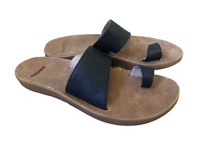 SANUK COSMIC CALYPSO LEATHER TOE RING SANDALS 1135590 Black eBay