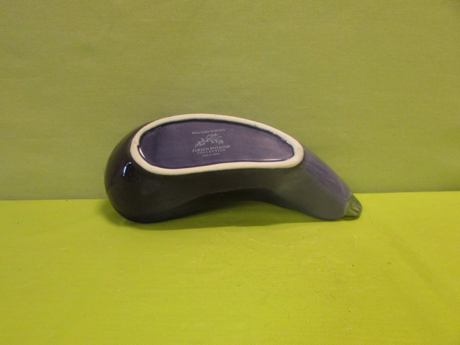 SMALL VINTAGE EGGPLANT DIP DISH JARDIN POTAGER