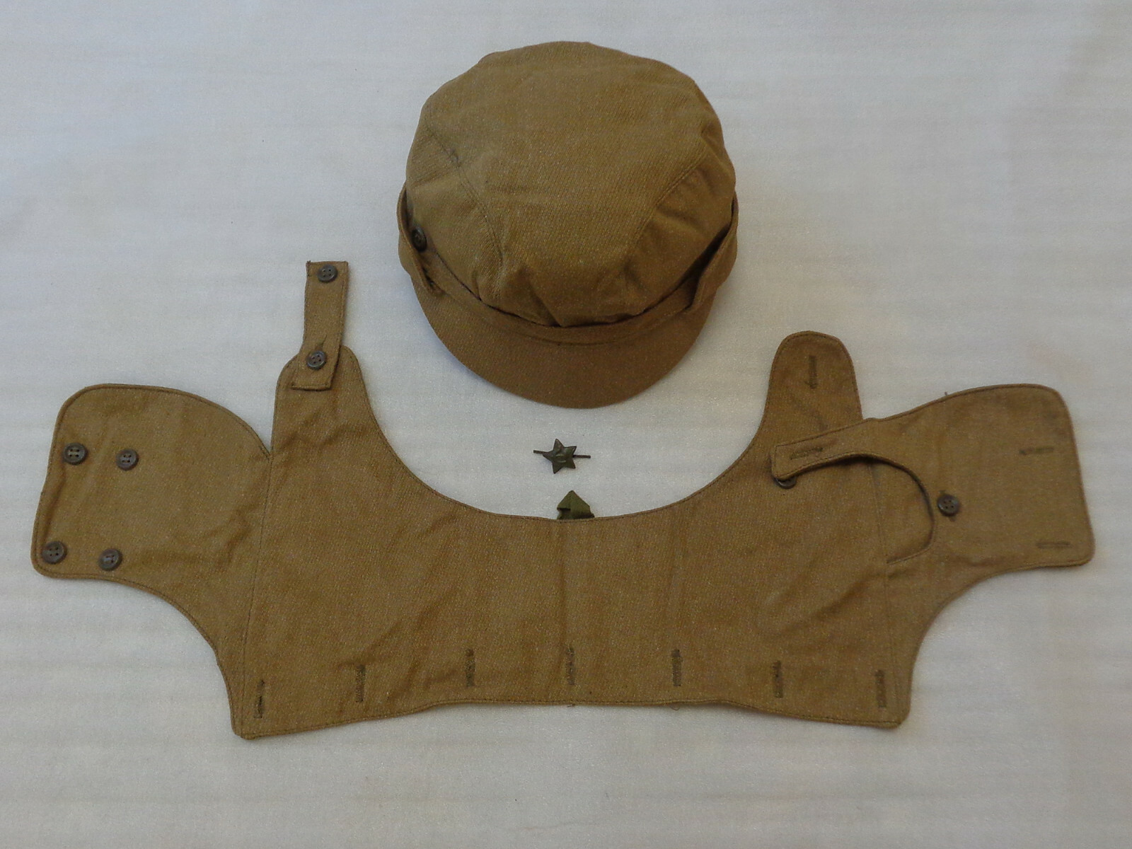 Soviet Army Hat Cap Neck Flap Face Shield Russia Afghan War Vtg Military Surplus