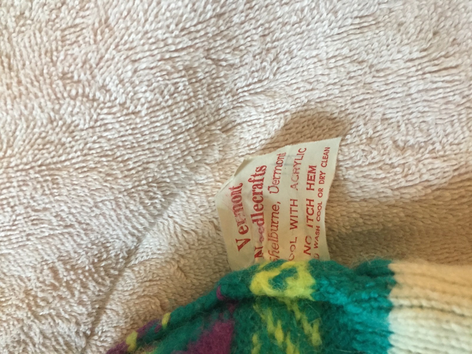 Vintage Authentic VERMONT NEEDLECRAFTS Shelburne VT Wool Blend Hat