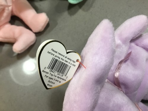 Rare Hippity, Hoppity, Floppity Beanie Babies All With Same Mistakes PVC Pellets