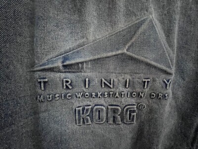 Vintage 1995 Korg Trinity Music Workstation DRS Synth Denim Jean Jacket X-Large