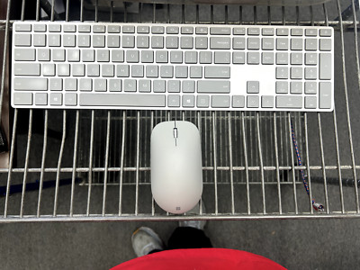 Microsoft Surface Keyboard 1742  Mouse 1741 Wireless Bluetooth Grey Used Good