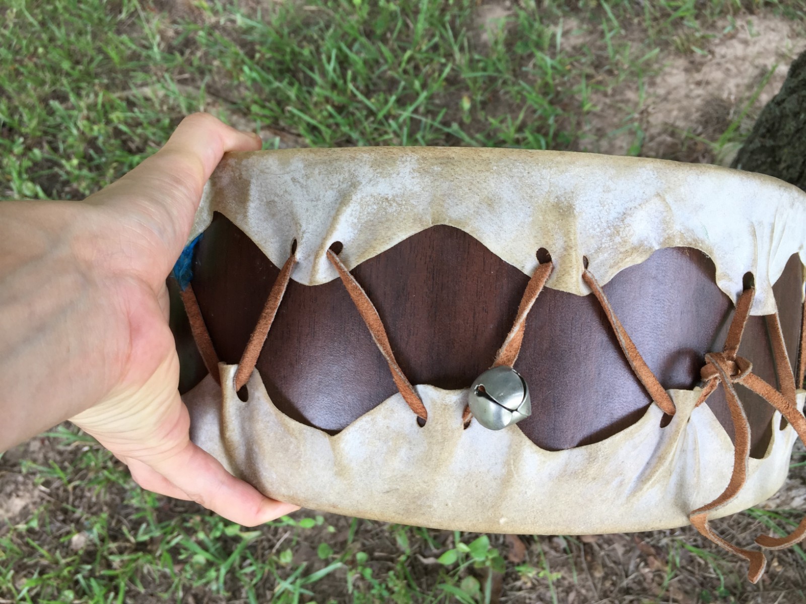 Vintage Indian Drum Rawhide Decor or Toy Drum 12 x 5