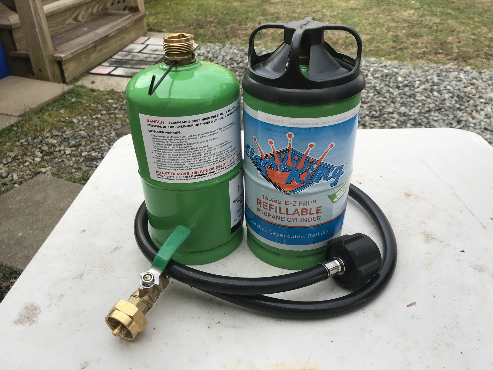 1 Lb Liquid Propane Cylinder Tank Refillable Transportable Outdoor Camp