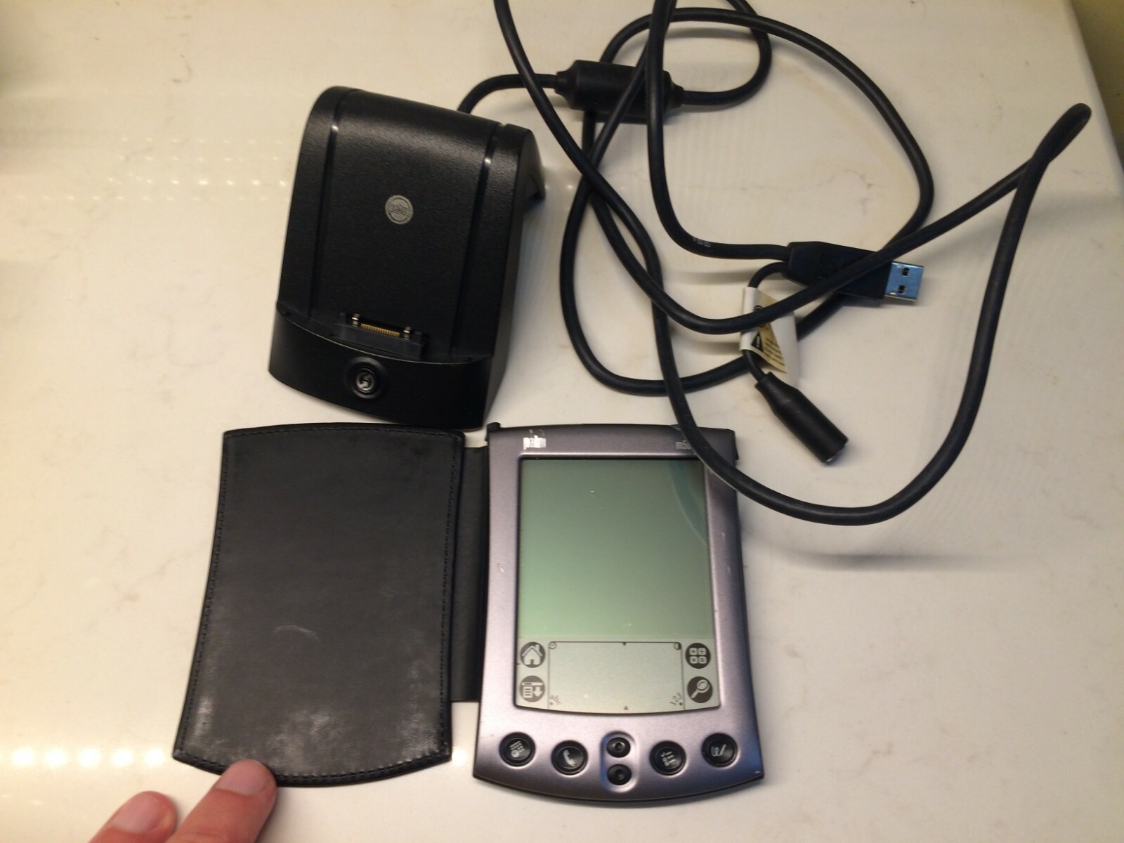 Palm m500 PDA personal organizer LCD with docking station As Is , Not tested