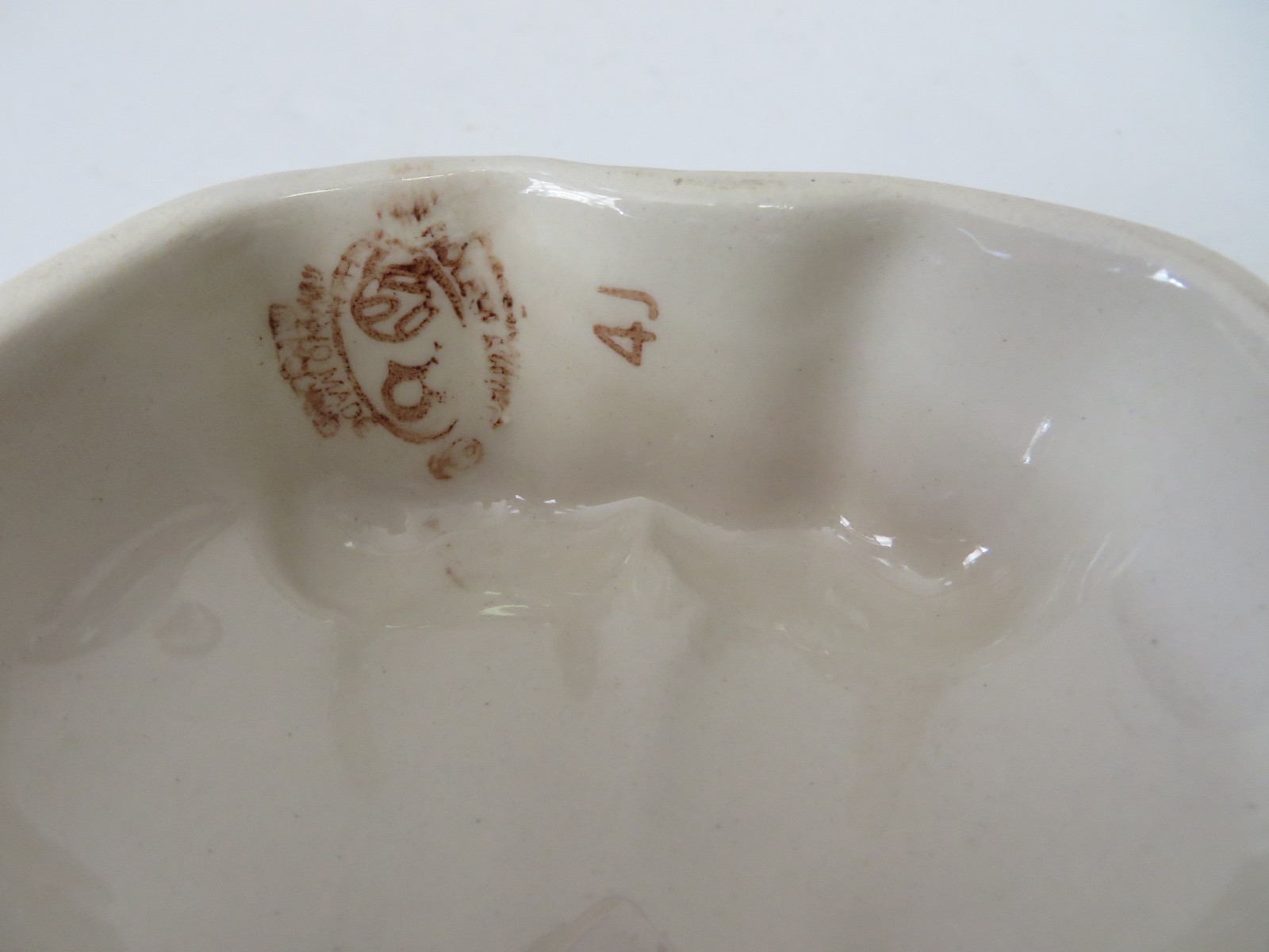 Vintage Boleslawiec Pottery Lion 4J Blue White Brown 6.25