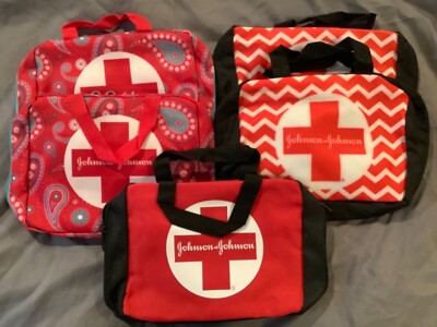 5 Johnson + Johnson Build Your Own 1st First Aid Bags Empty Soft Side Zipper