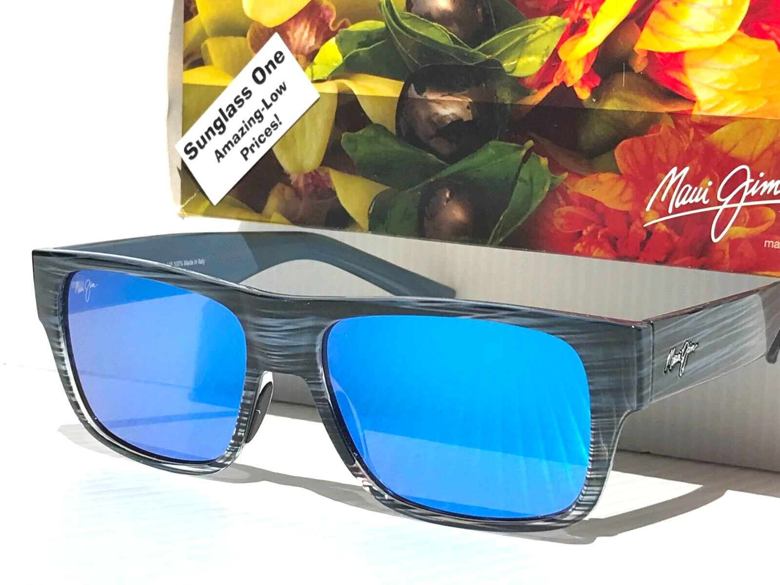 口コミ・レビュー評価が高いおすすめ人気商品の通販 NEW Maui GLASS Blue Hawaii POLARIZED Stripes Blue KEAHI Jim 靴
