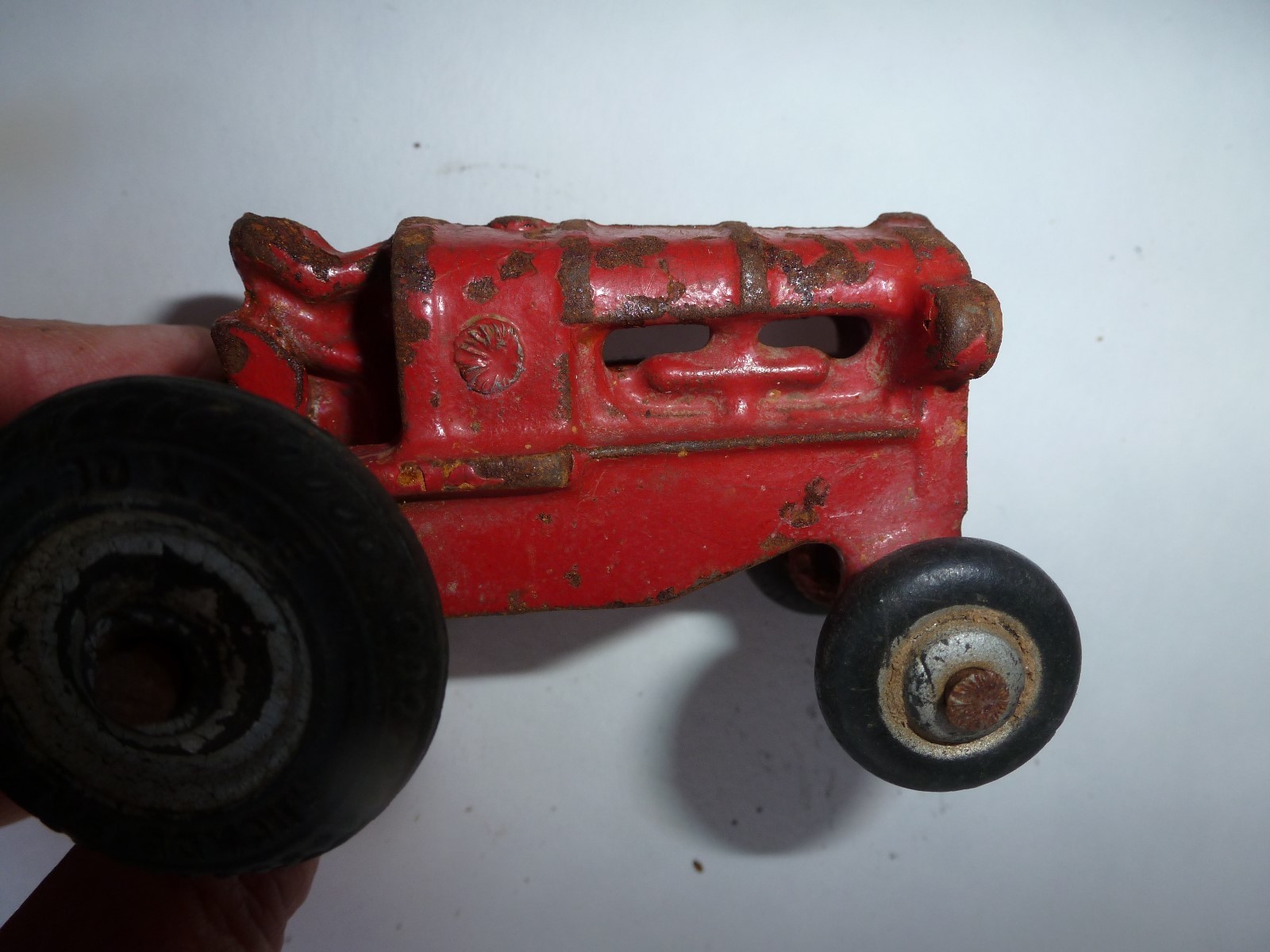 Vintage Arcade Cast Iron Tractor, Red Toy Miniature