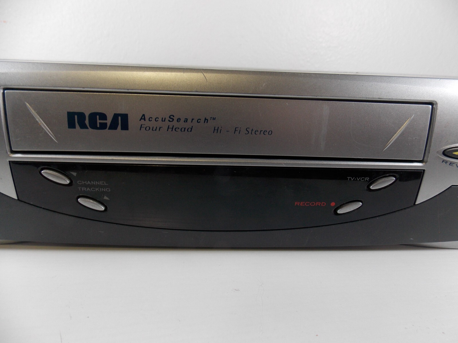 RCA AccuSearch 4 Head VCR VHS Player Tested Works VR651HF With A/V Cab
