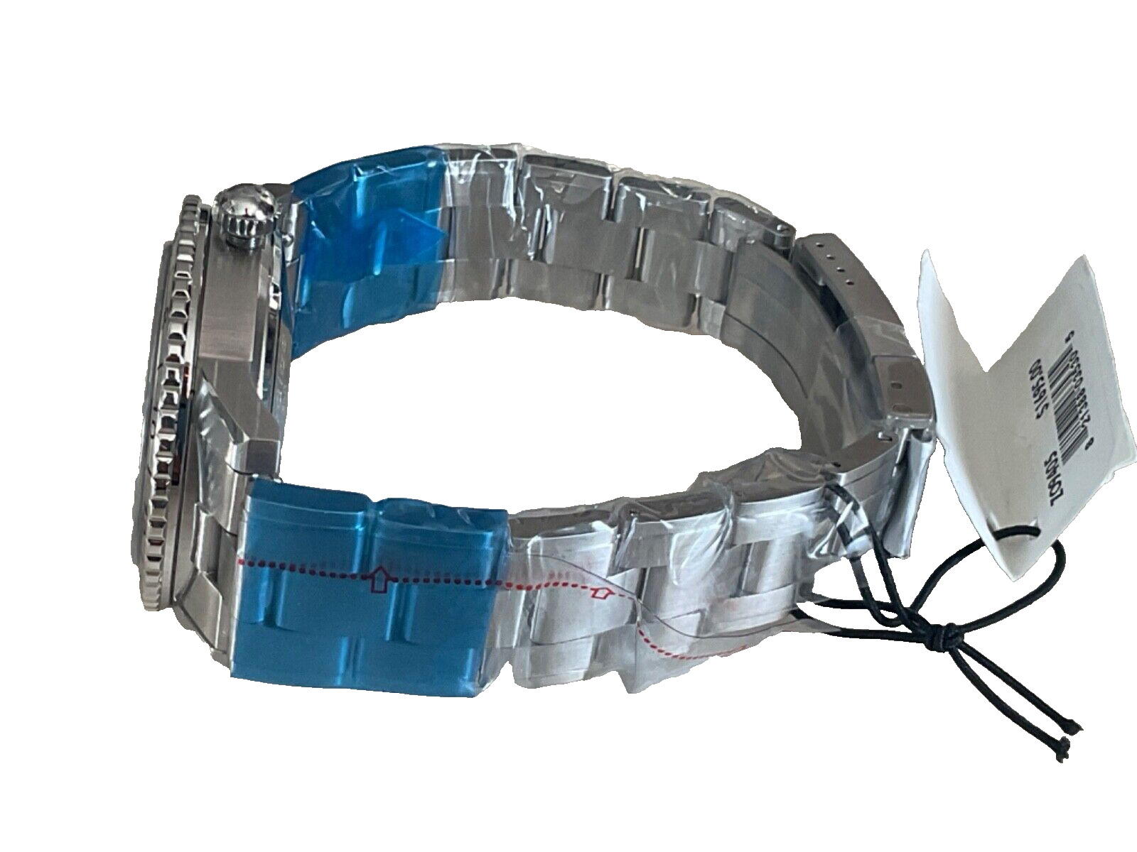 Pre-owned Zodiac Super Sea Wolf Gmt Black Dial Steel Bracelet Watch Zo9405
