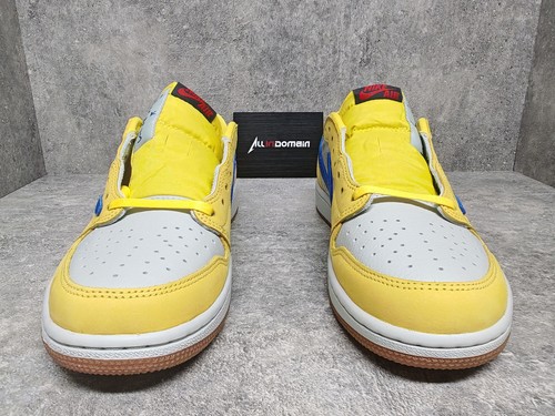 Pre-owned Jordan Level Ss/new - Travis Scott X Air  1 Low Og Canary Women's Dz4137-700 In Yellow
