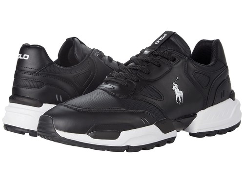 

Мужские кожаные кроссовки Polo Ralph Lauren, черные, США, Black