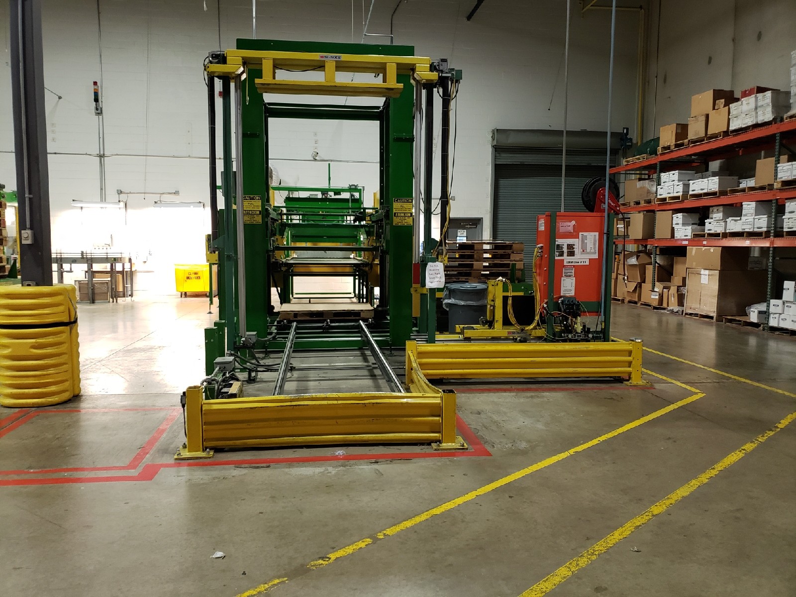 Used OMS Model BKP-5225-1 Bottle Palletizer w/ Strapper