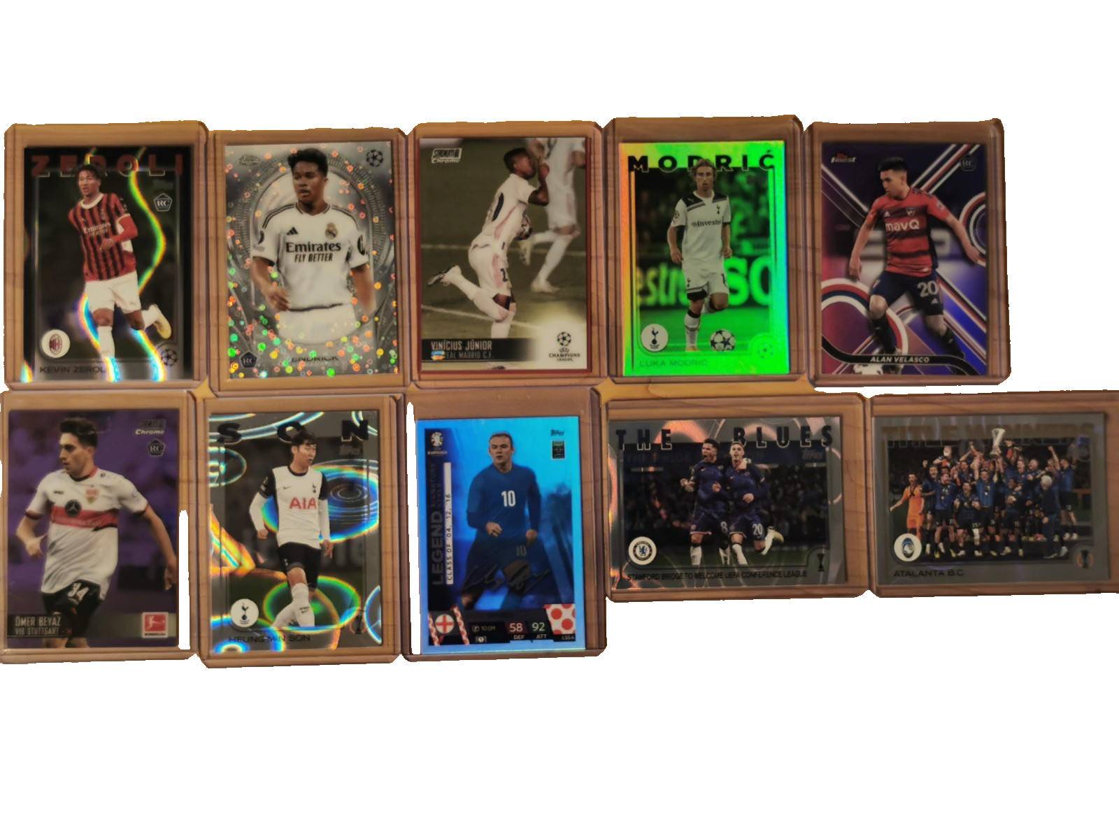 Topps / Panini - Soccer 10 Cards Lot - Attax/Donruss/Chrome/Finest uvm.