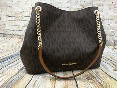 MICHAEL KORS JET SET ITEM LG SHOULDER TOTE MK SIGNATURE 