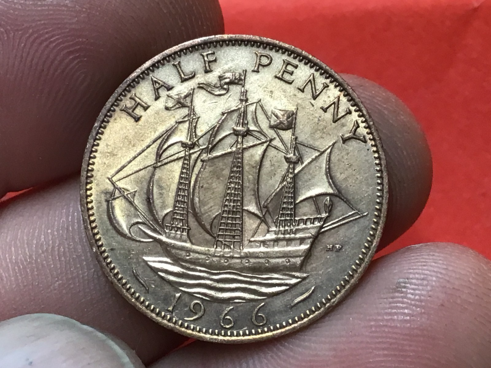 1967年イギリスハーフペニー　10枚セット イギリス 英国 ハーフ ペニーコイン 1967年 10枚 船デザイン