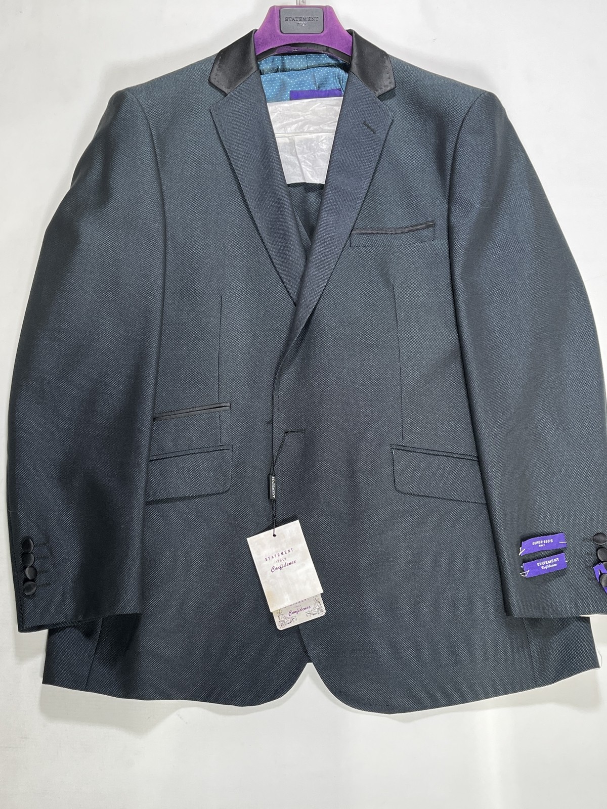 Mens Statement Italy Green 3 Piece Tuxedo 44R Formalwear NEW