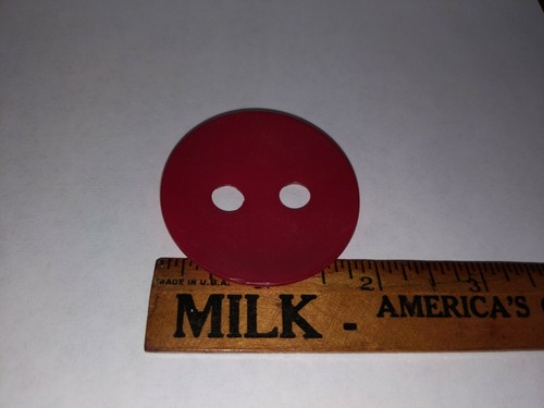 LARGE Antique Vintage Cherry Red Bakelite BUTTON  1-7/8