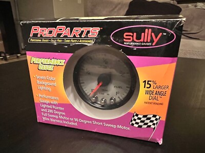 Auto Meter P31222 Spek-Pro 2-1/16'' Fuel Level Gauge - Silver Dial, Black Bezel