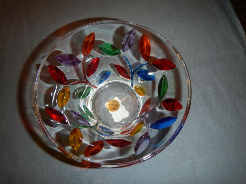 NEW Murano Small Glass Bowl-Due Zeta, Venezia ,Handmade Italian Glass