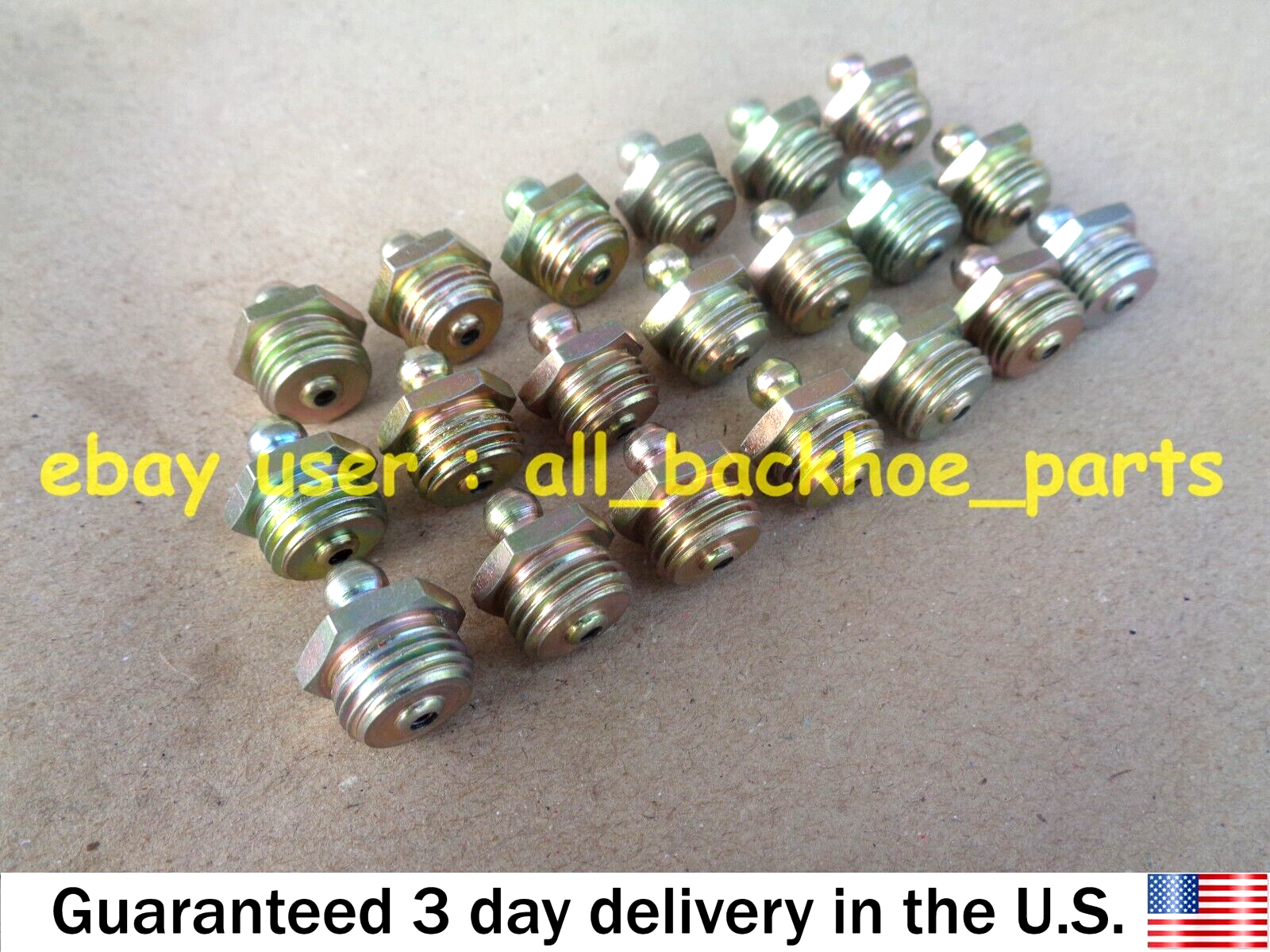 JCB BACKHOE - GREASE NIPPLE STRAIGHT 1/4" BSP, 20 PCS. (PART NO. 1450/0002)