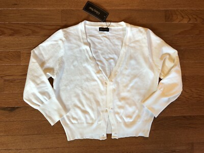 Women's Glory Star Cropped Cardigan 3/4 Length Sleeve Size Large NWT Ivory