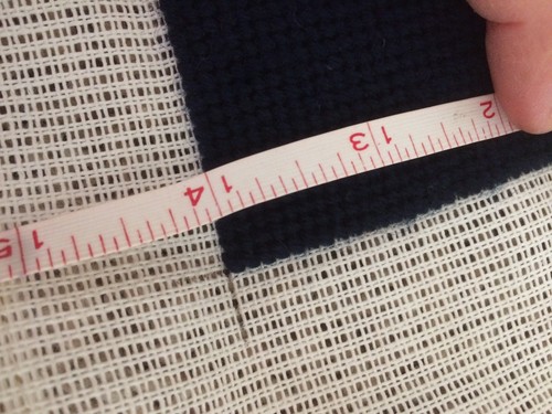 Navy Needlepoint Finished Piece Roses Needlework Floral Flower