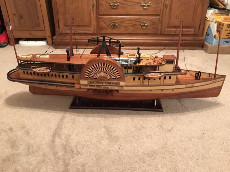RARE MS MOUNT WASHINGTON Handmade Wooden Model Ship  45” Long, Fantastic Find