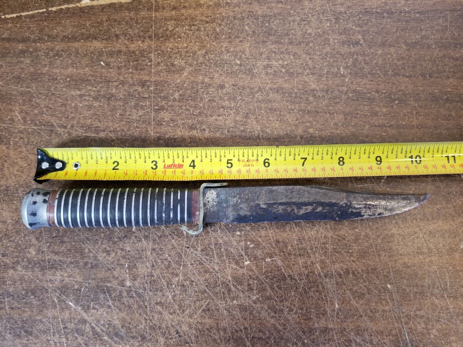 Vintage Soligen Sheriff Knife Germany Poor Shape Stacked Handle Fixed Blade