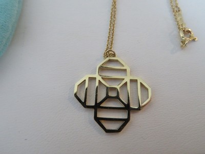 18K Yellow Gold Tiffany & Co. Paloma Picasso Zellige Collection Necklace Pendant
