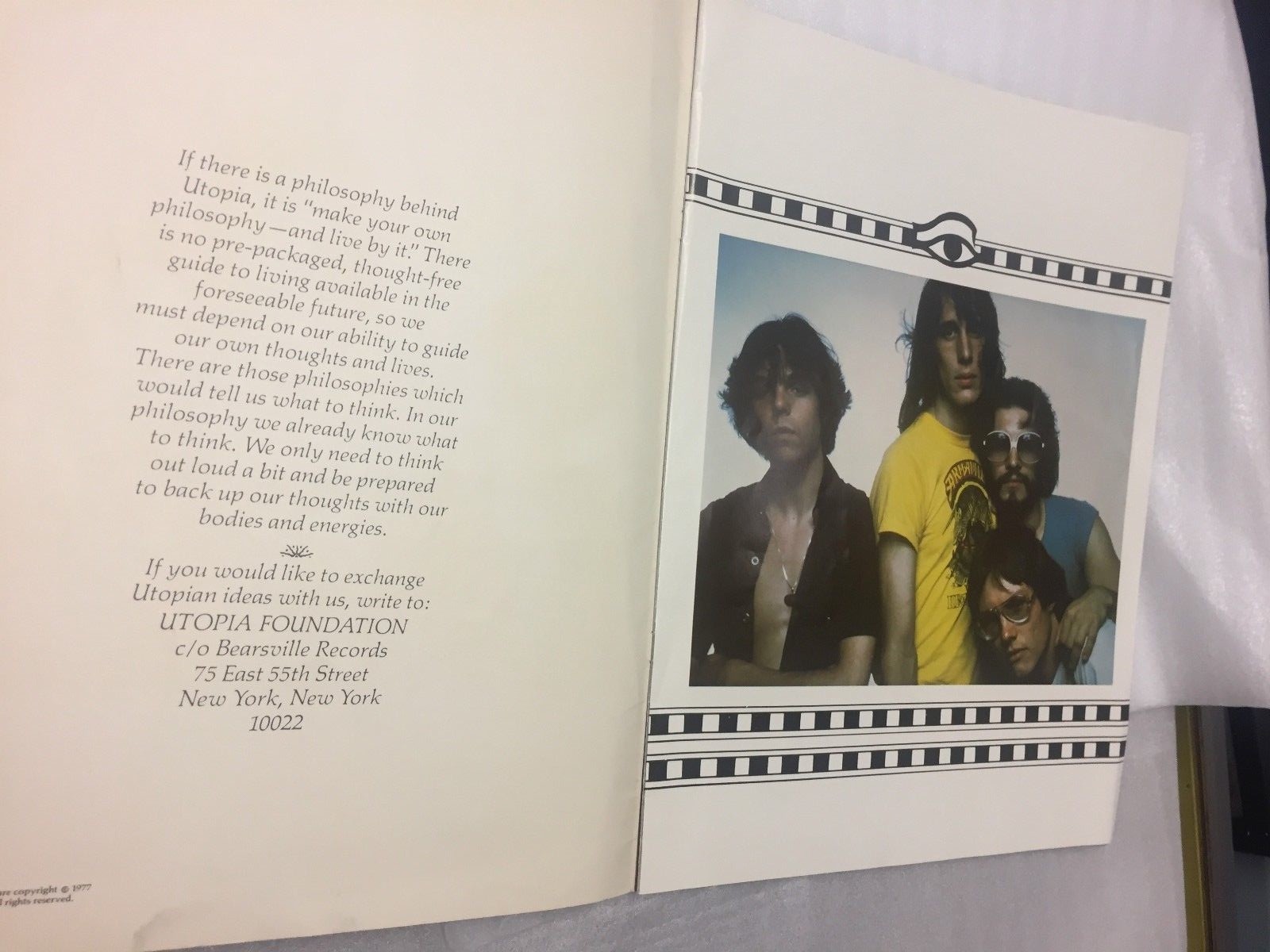 Vtg Todd Rundgren 1977 Utopia Concert Music Program  Rare