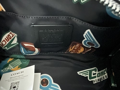 Coach Smooth Black Leather Small Travel Kit 2522 New NWT  8 3/4" (L) X 5" (H)