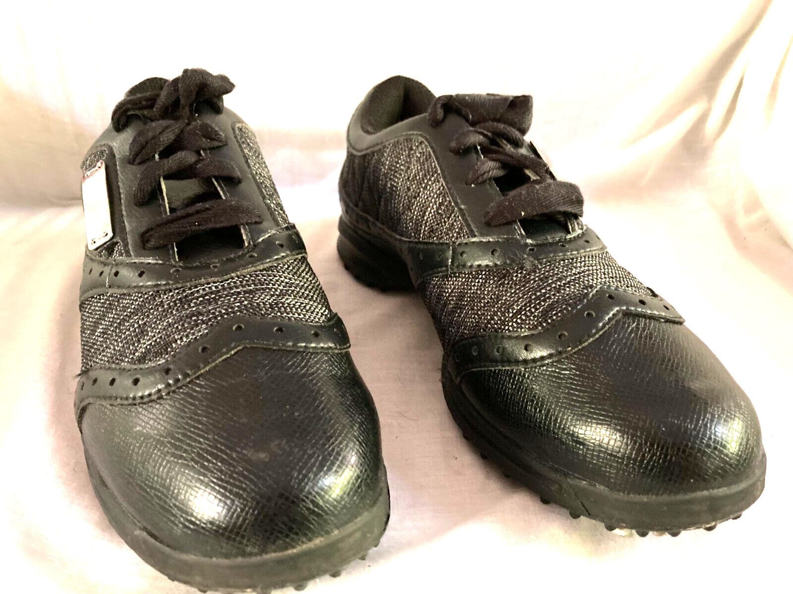 Adidas Stella McCartney Black Leather Golf Shoes, Size 7
